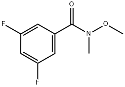 3,5-二氟-N-甲氧基-N-甲基苯甲酰胺,874889-34-6,结构式
