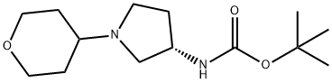 (S)-tert-Butyl 1-(tetrahydro-2H-pyran-4-yl)pyrrolidin-3-ylcarbamate Struktur
