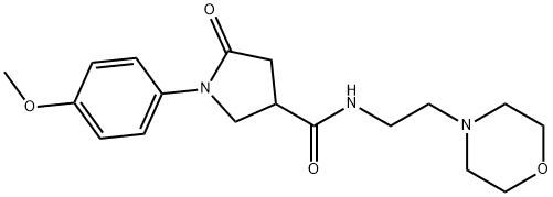 1-(4-methoxyphenyl)-N-(2-morpholin-4-ylethyl)-5-oxopyrrolidine-3-carboxamide Struktur
