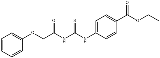 ethyl 4-({[(phenoxyacetyl)amino]carbonothioyl}amino)benzoate Struktur