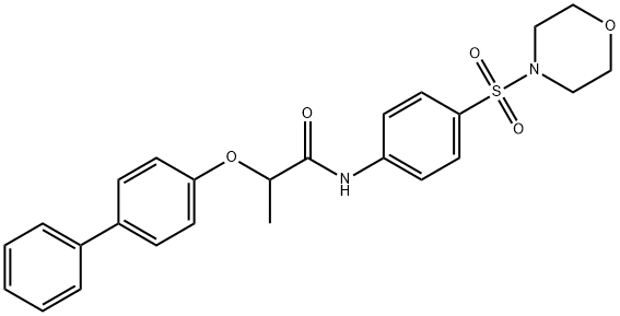 2-(4-biphenylyloxy)-N-[4-(4-morpholinylsulfonyl)phenyl]propanamide Structure