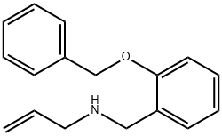 {[2-(ベンジルオキシ)フェニル]メチル}(プロプ-2-エン-1-イル)アミン 化学構造式