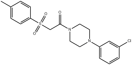 1-[4-(3-chlorophenyl)piperazin-1-yl]-2-(4-methylphenyl)sulfonylethanone Structure