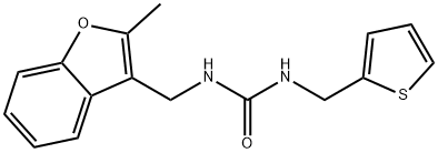 1-[(2-methyl-1-benzofuran-3-yl)methyl]-3-(thiophen-2-ylmethyl)urea Structure