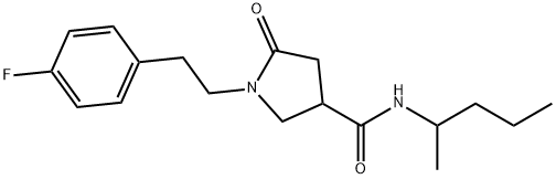 887678-48-0 1-[2-(4-fluorophenyl)ethyl]-5-oxo-N-pentan-2-ylpyrrolidine-3-carboxamide