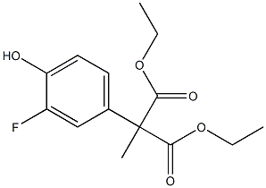 Propanedioic acid, (3-fluoro-4-hydroxyphenyl)methyl-, diethyl ester Structure