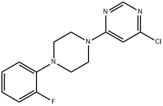 4-氯-6-(4-(2-氟苯基)哌嗪-1-基)嘧啶,898652-05-6,结构式