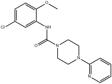 N-(5-chloro-2-methoxyphenyl)-4-pyridin-2-ylpiperazine-1-carboxamide Struktur