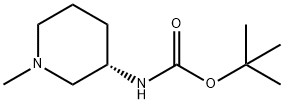 (S)-tert-butyl (1-methylpiperidin-3-yl)carbamate 化学構造式