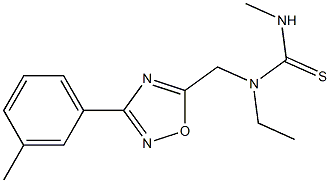 1-ethyl-3-methyl-1-[[3-(3-methylphenyl)-1,2,4-oxadiazol-5-yl]methyl]thiourea Structure