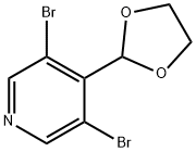 3,5-二溴-4-(1,3-二氧戊环-2-基)吡啶,924649-13-8,结构式