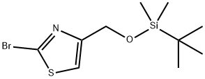 2-溴-4-(((叔-丁基二甲基甲硅烷基)氧代)甲基)噻唑, 936691-31-5, 结构式