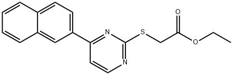 2-((4-(萘-2-基)嘧啶-2-基)硫代)乙酸乙酯, 937599-98-9, 结构式