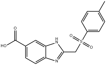 2-(甲苯磺酰甲基)-1H-苯并[D]咪唑-5-羧酸 结构式