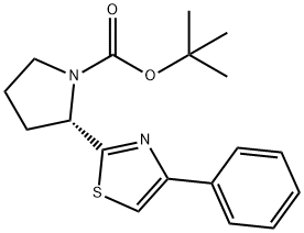 tert-butyl (S)-2-(4-phenylthiazol-2-yl)pyrrolidine-1-carboxylate Structure