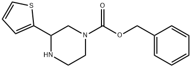 benzyl 3-(thiophen-2-yl)piperazine-1-carboxylate Struktur