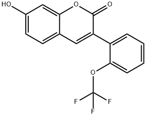 7-Hydroxy-3-(2-trifluoromethoxy-phenyl)-chromen-2-one Structure