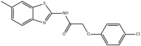 2-(4-chlorophenoxy)-N-(6-methylbenzo[d]thiazol-2-yl)acetamide Structure