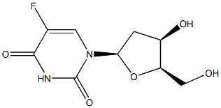 5-fluoro-1-[(2R,4R,5R)-4-hydroxy-5-(hydroxymethyl)oxolan-2-yl]pyrimidine-2,4-dione Struktur