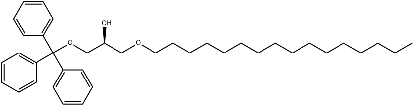 2-Propanol, 1-(hexadecyloxy)-3-(triphenylmethoxy)-, (2S)-,96093-53-7,结构式