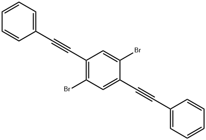 2,5-Bis(phenylethynyl)-1,4-dibromobenzene Struktur