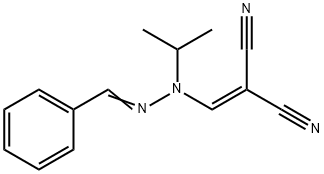 2-((2-benzylidene-1-isopropylhydrazinyl)methylene)malononitrile Structure