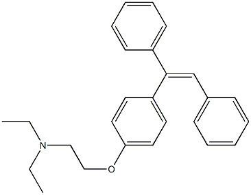 2-[4-[(Z)-1,2-diphenylethenyl]phenoxy]-N,N-diethylethanamine Struktur