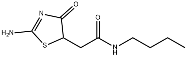 N-butyl-2-(2-imino-4-oxothiazolidin-5-yl)acetamide Structure