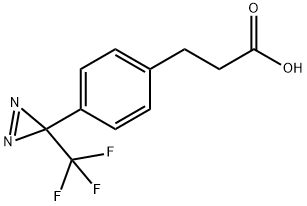 3-(4-(3-(trifluoromethyl)-3H-diazirin-3-yl)phenyl)propanoic acid Struktur