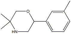 5,5-dimethyl-2-m-tolylmorpholine Struktur