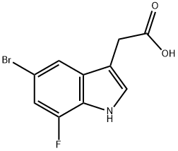 5-Bromo-7-fluoroindole-3-acetic Acid,1019111-81-9,结构式