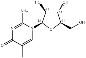 2-Amino-1-beta-D-arabinofuranosyl-5-methyl-4(1H)-pyrimidinone Struktur