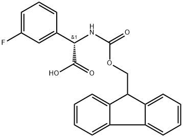 N-FMOC-DL-3-氟苯甘氨酸, 1050484-99-5, 结构式