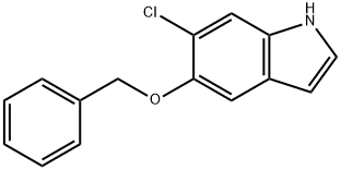 5-Benzyloxy-6-chloro-1H-indole 化学構造式