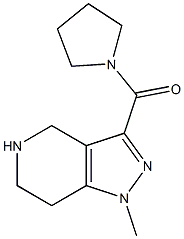 (1-methyl-4,5,6,7-tetrahydropyrazolo[4,3-c]pyridin-3-yl)-pyrrolidin-1-ylmethanone Structure