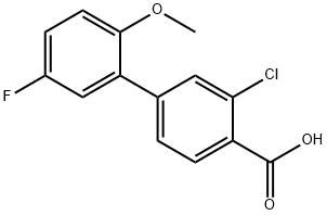 3-氯-5-氟-2-甲氧基-[1,1-二联苯]-4-羧酸, 1097085-11-4, 结构式