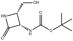 叔丁基((2S,3S)-2-(羟甲基)-4-氧代氮杂环丁烷-3-基)氨基甲酸酯, 110312-83-9, 结构式