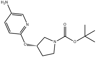 (S)-tert-Butyl 3-(5-aminopyridin-2-yloxy)pyrrolidine-1-carboxylate Struktur
