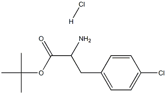 DL-4-氯苯丙氨酸叔丁酯盐酸盐 结构式