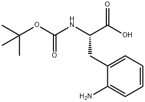 2-amino-N-[(1,1-dimethylethoxy)carbonyl]- L-Phenylalanine Struktur