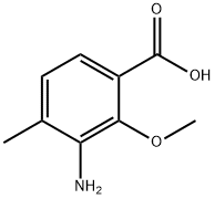 3-Amino-2-methoxy-4-methyl-benzoic acid,1195674-28-2,结构式