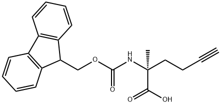 5-Hexynoic acid, 2-[[(9H-fluoren-9-
ylmethoxy)carbonyl]amino]-2-methyl-, (2S)-,1198791-66-0,结构式