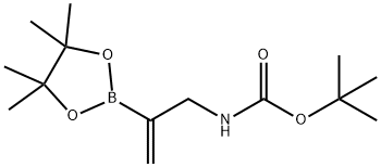 N-Boc-2-(4,4,5,5-テトラメチル-1,3,2-ジオキサボロラン-2-イル)アリルアミン 化学構造式