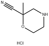 2-甲基吗啉-2-甲腈盐酸盐 结构式