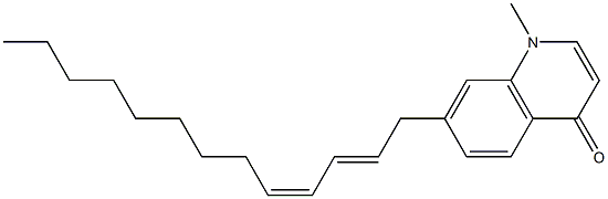 4(1H)-Quinolinone, 1-methyl-2-(4Z,7Z)-4,7-tridecadienyl- 结构式
