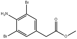 (4-Amino-3,5-dibromo-phenyl)-acetic acid methyl ester Struktur