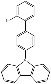 9-(2'-ブロモ-4-ビフェニリル)カルバゾール 化学構造式