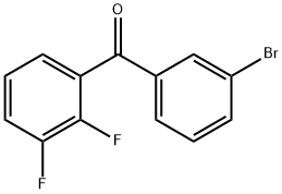 (3-溴苯基)(2,3-二氟苯基)甲酮 结构式
