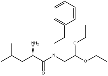 Pentanamide, 2-amino-N-(2,2-diethoxyethyl)-4-methyl-N-(2-phenylethyl)-, (2S)- Structure
