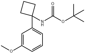tert-Butyl N-[1-(3-methoxyphenyl)cyclobutyl]carbamate Structure